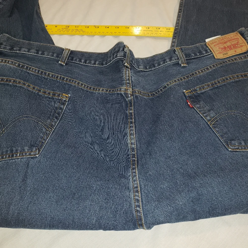 Levi's Blue Denim Jeans with Brown Leather Patch